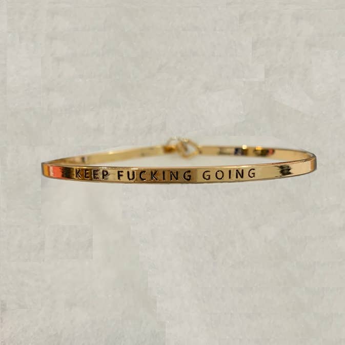 FR2771 KEEP FUCKING GOING_3mm Message Bangles voor wholesale door 0011 PREMIERE