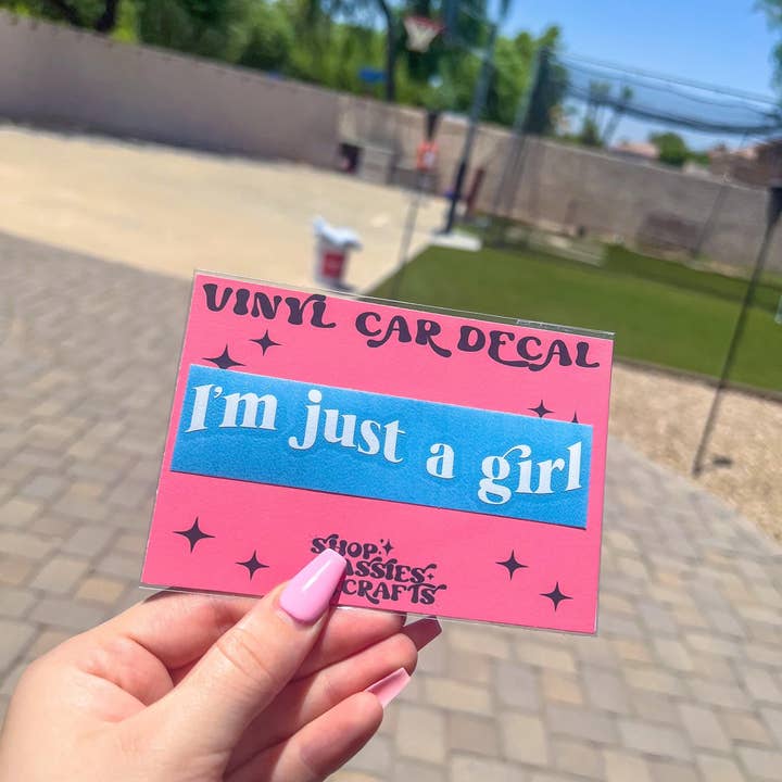 ShopCassiesCrafts – Engroshandel Klistermærke – Jeg er bogstaveligt talt bare en pige-decals1
