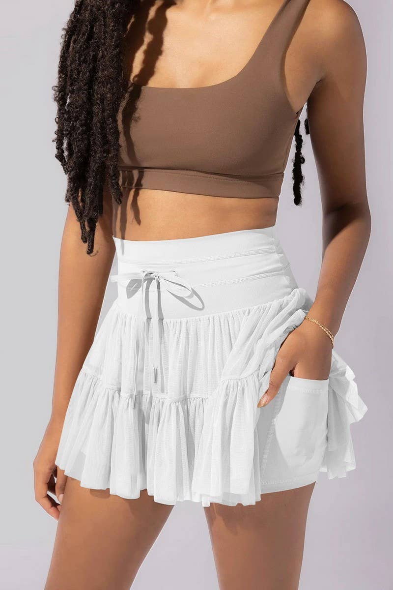 Lily Clothing - Wholesale Skirt - Women's - WOMEN'S HIGH WAIST LACE-UP PLEATED SKIRT4