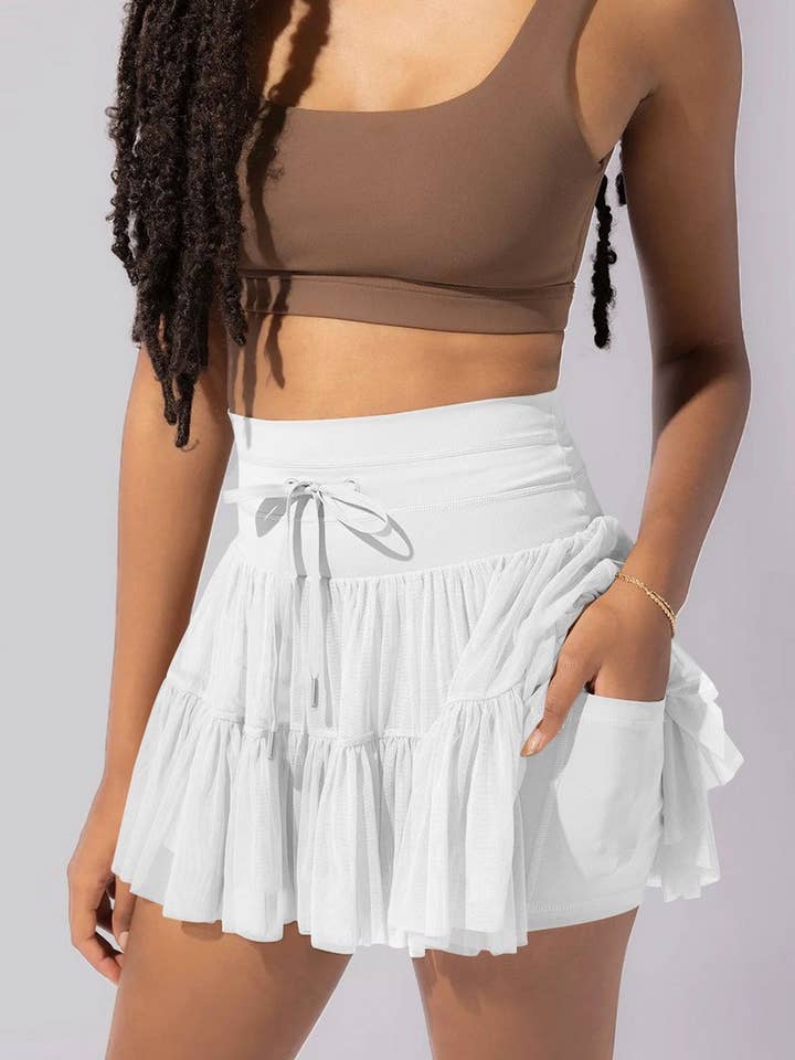 Lily Clothing - Wholesale Skirt - Women's - WOMEN'S HIGH WAIST LACE-UP PLEATED SKIRT4