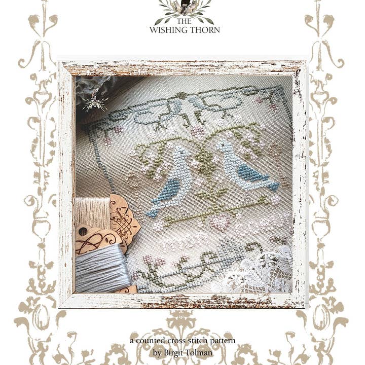 The Wishing Thorn - Wholesale Embroidery/Cross Stitch Supplies - Mon Coeur Valentine's Cross Stitch Pattern0