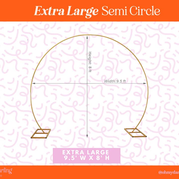 Oh My Darling Party Co - Wholesale Decal – Party decorations - Semi Circle Stands3