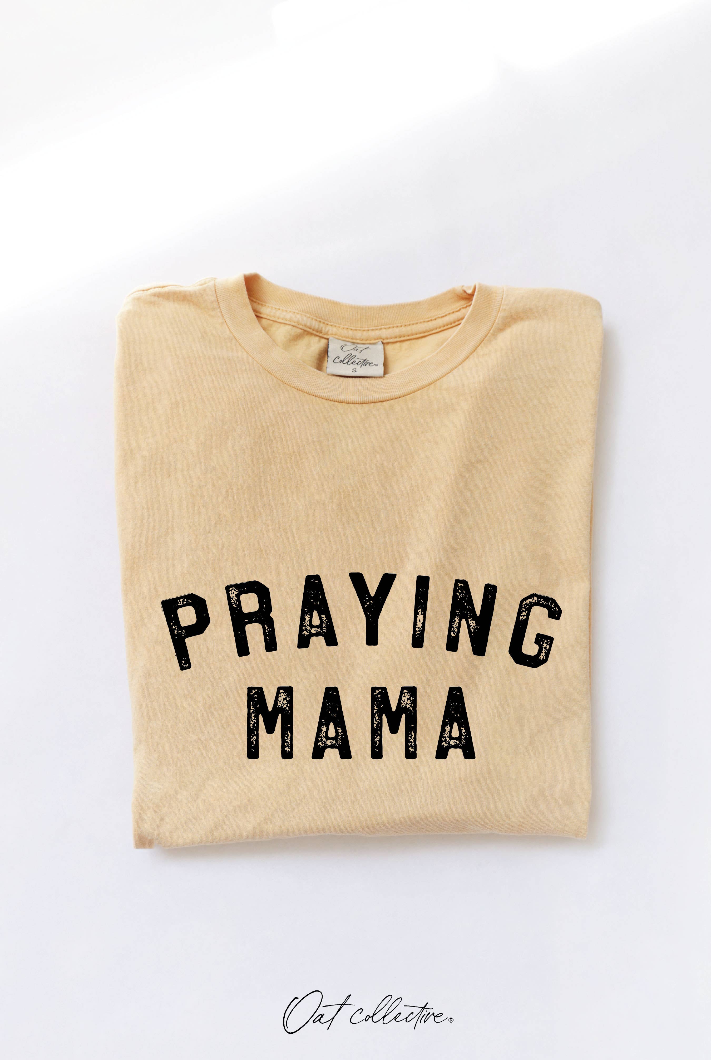 OAT COLLECTIVE - Wholesale Screen Printed T-Shirt - Women's - PRAYING MAMA  Mineral Graphic Top13