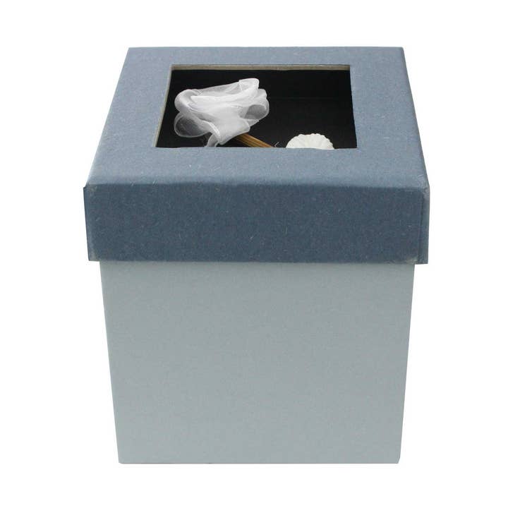 Grey Blue Rose Lid Gift Box - Single for wholesale by Emartbuy
