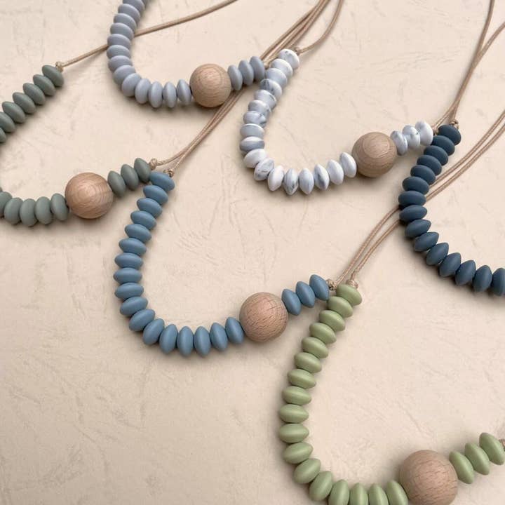 Zao & Co - Wholesale Teething necklace – Baby - Asymmetric silicone necklace1