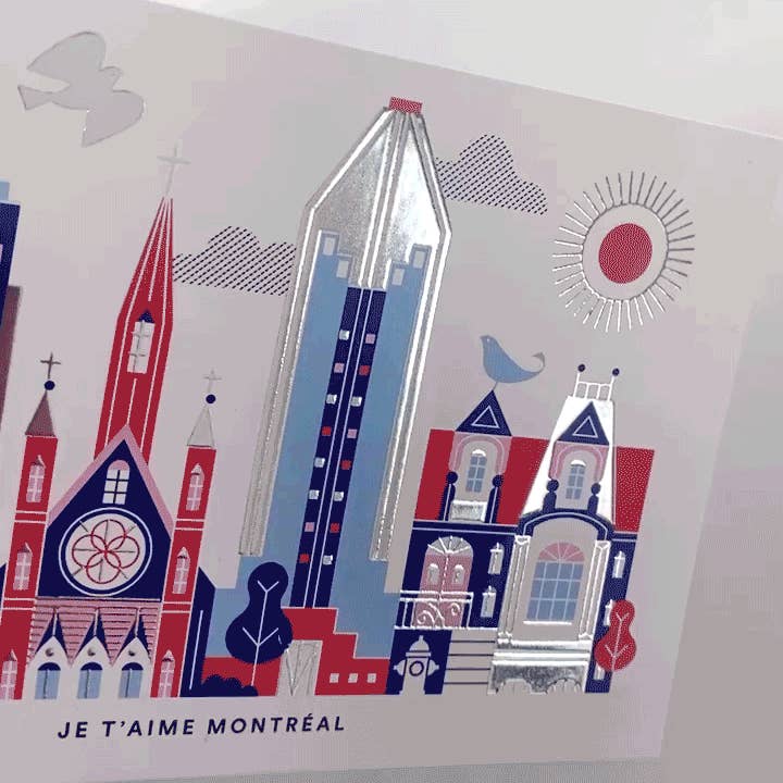 Paperole - Vendita all'ingrosso Cartoline - JE T'AIME MONTRÉAL — Cartolina