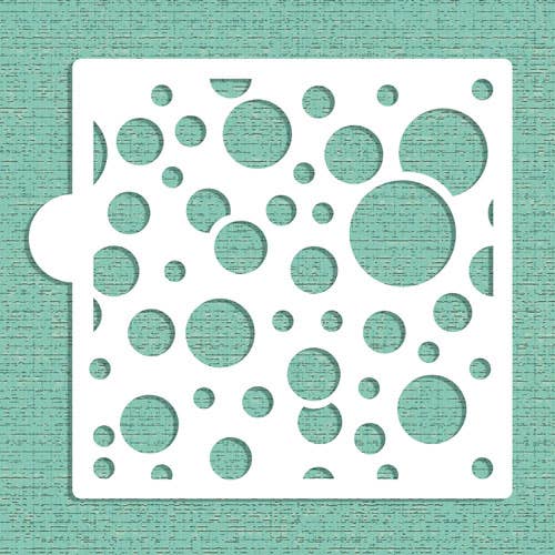 Pochoir pour biscuits et loisirs créatifs Circle Pop Allover pour la vente par Designer Stencils