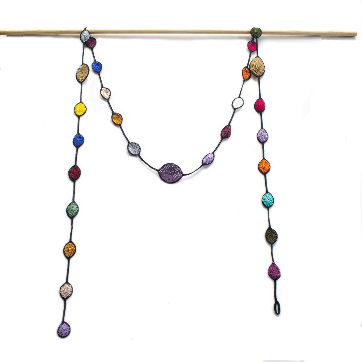 Silk Wool and Bijoux - Wholesale Scarf - Women's - Rainbow OYA Scarf Necklace6