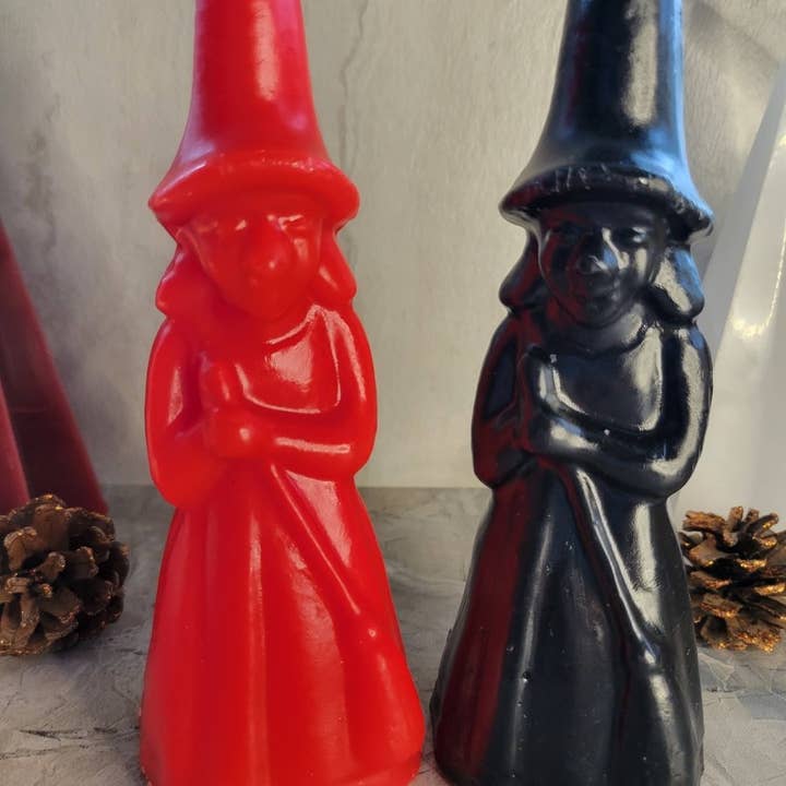Handmade Witch figurine Candle, Black candle witchy candle R for wholesale by My Magic Place Shop