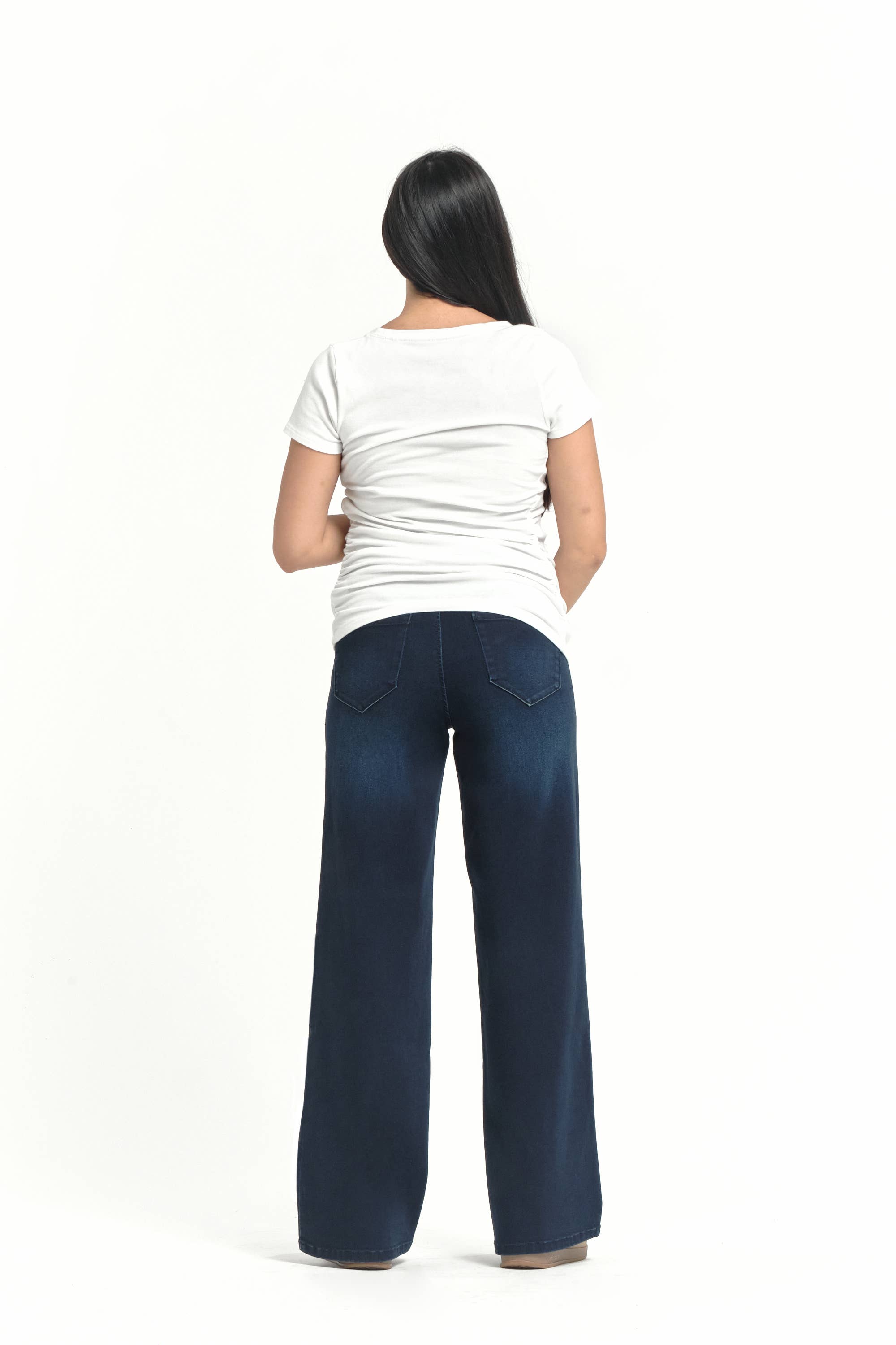 1822 Denim - Wholesale Jeans - Maternity - Maternity 32" Better Butter Wide Leg Jean in Yanique4