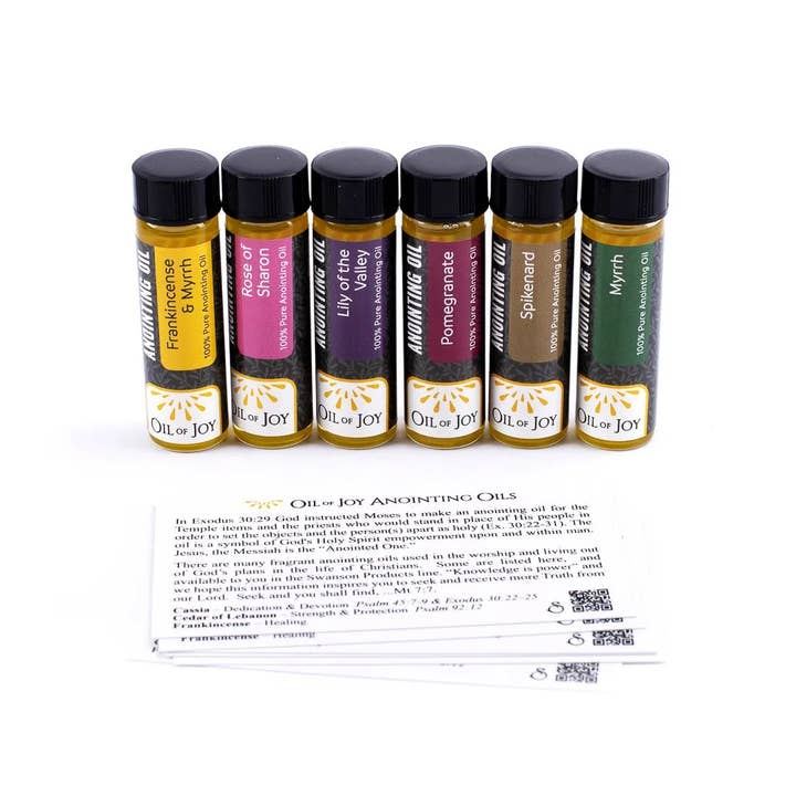 Swanson Christian Products - Wholesale Essential Oil - Anointing Oil Assortment - 6 Pack - 1/4 oz