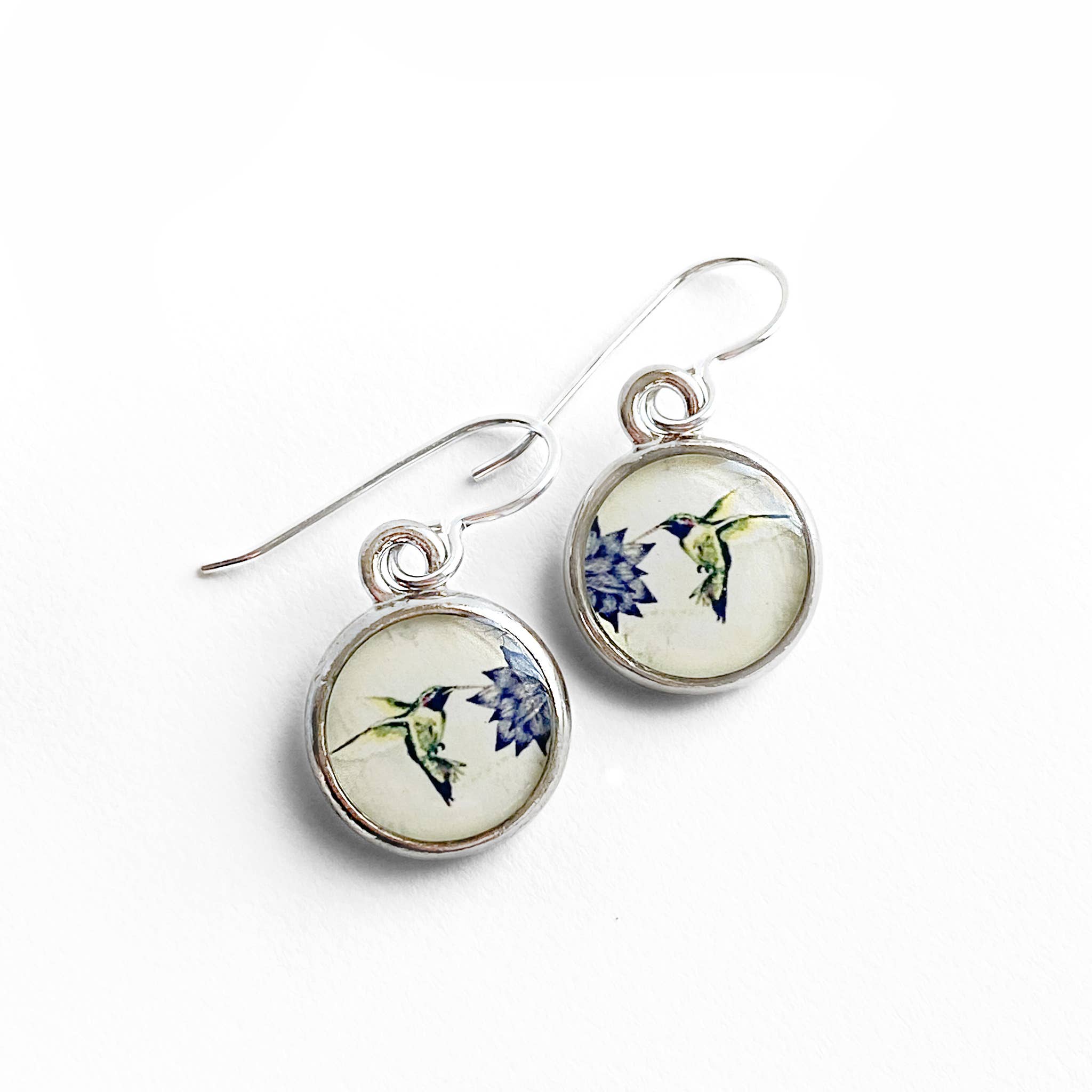 Seed and Sky - Wholesale Dangle Earrings - Hummingbird Silver Earrings
