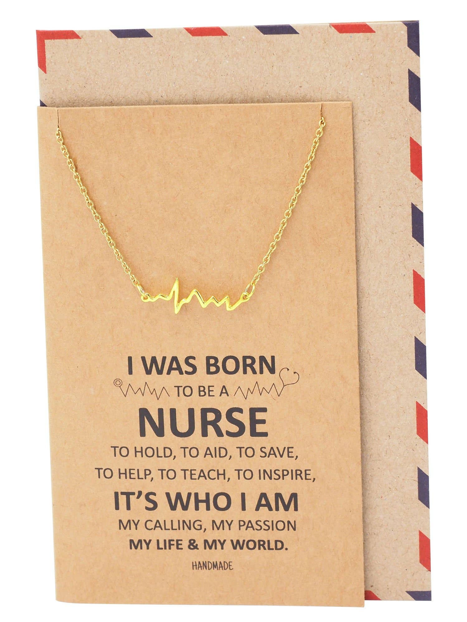 Quan Jewelry - Wholesale Pendant/Charm Necklace - Macaria Electrocardiogram Heartbeat Necklace, Nurse Gifts9