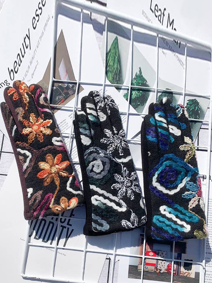 Gants d'extérieur chauds ethniques d'hiver pour femmes pour la vente par StyleGalX