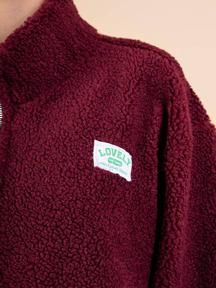 Pépouz' Paris - Wholesale Fleece - Women's - Fleece jacket with zipper closure and patch PV256014