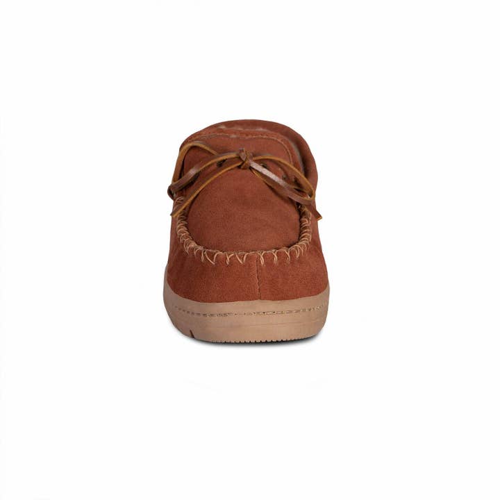 Chestnut Men's Trekker Sheepskin Moccasins for wholesale on Faire1