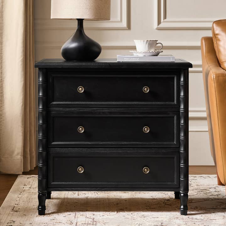Carol 3-Drawer Nightstand for wholesale by Karat Home