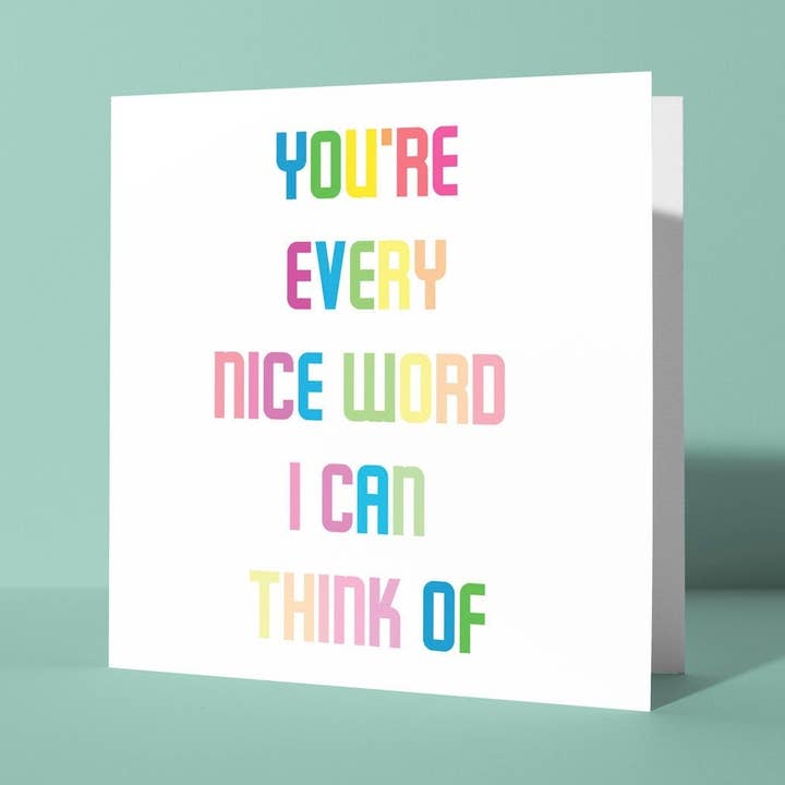 Du bist jedes nette Werk, an das ich denken kann - Dankeskarte für den Großhandel von Peacock Printing