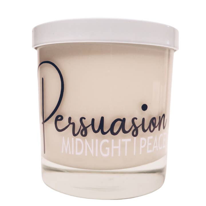 Bougie en cire de soja à main, mèche en bois : lin, lavande pour la vente par Midnight | Peace