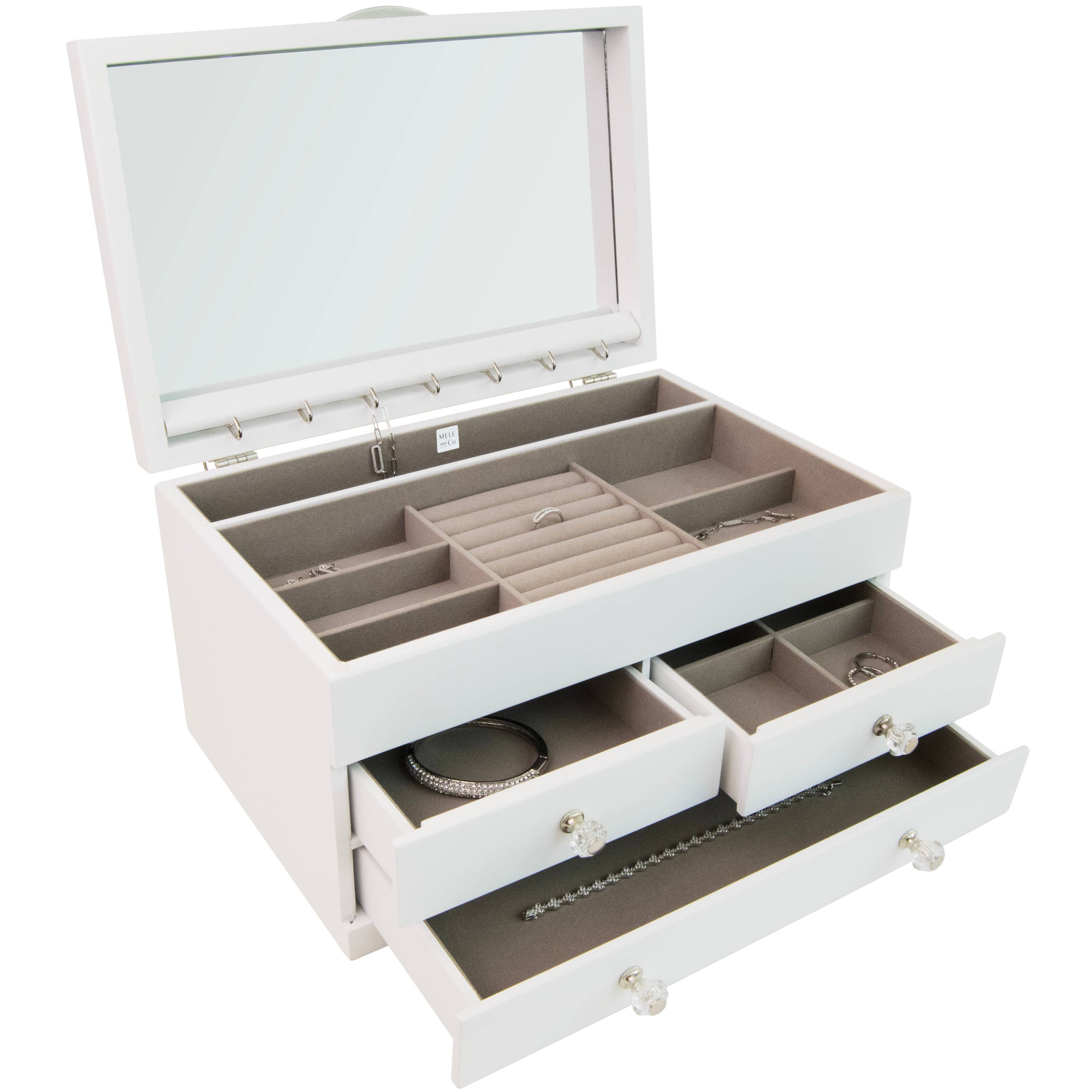Mele and Co - Wholesale Jewelry Box/Organizer - Mele and Co Fairhaven Wooden Jewelry Box1