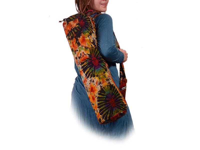 Gypsy Rose - Wholesale Yoga Bag - Electric Forest Tye Dye Cotton Yoga Bag