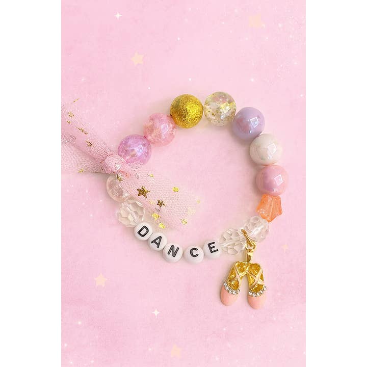 Crushed Glass Bead Stretch Bracelet - Dance for wholesale by Cheeky Plum