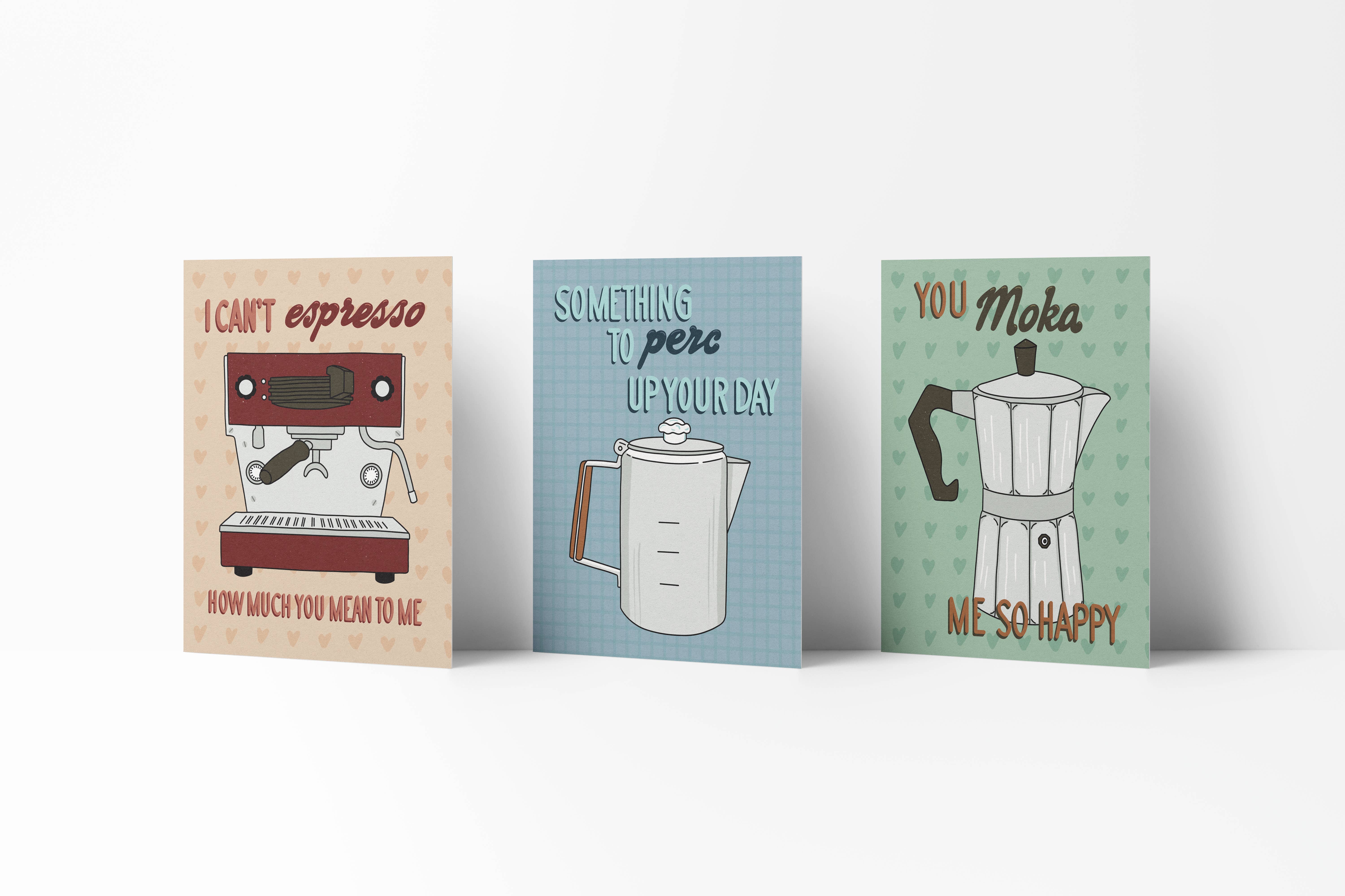 Drawn by Diana - Wholesale Thank You Card - Thank You Greeting Card - Espresso Coffee Pun1