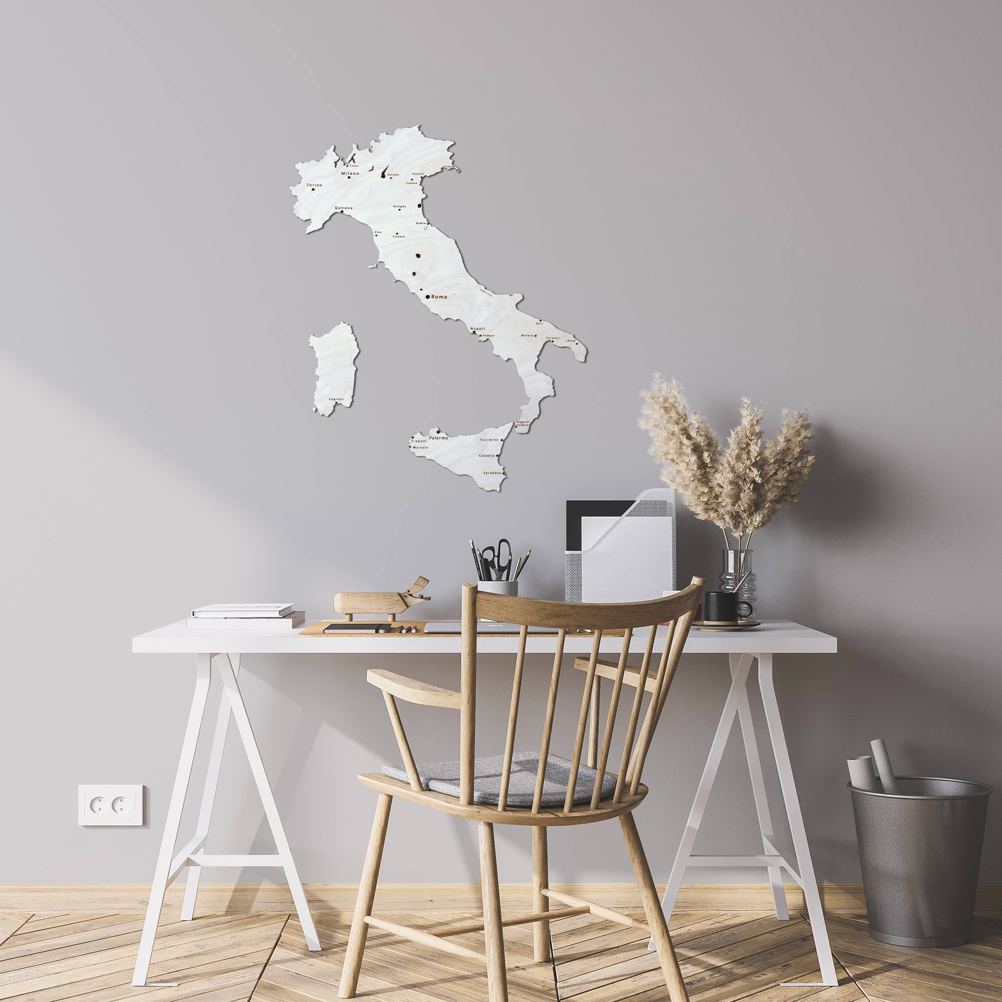 Papurino - Wholesale Wall Accent - Wooden Map of Italy4