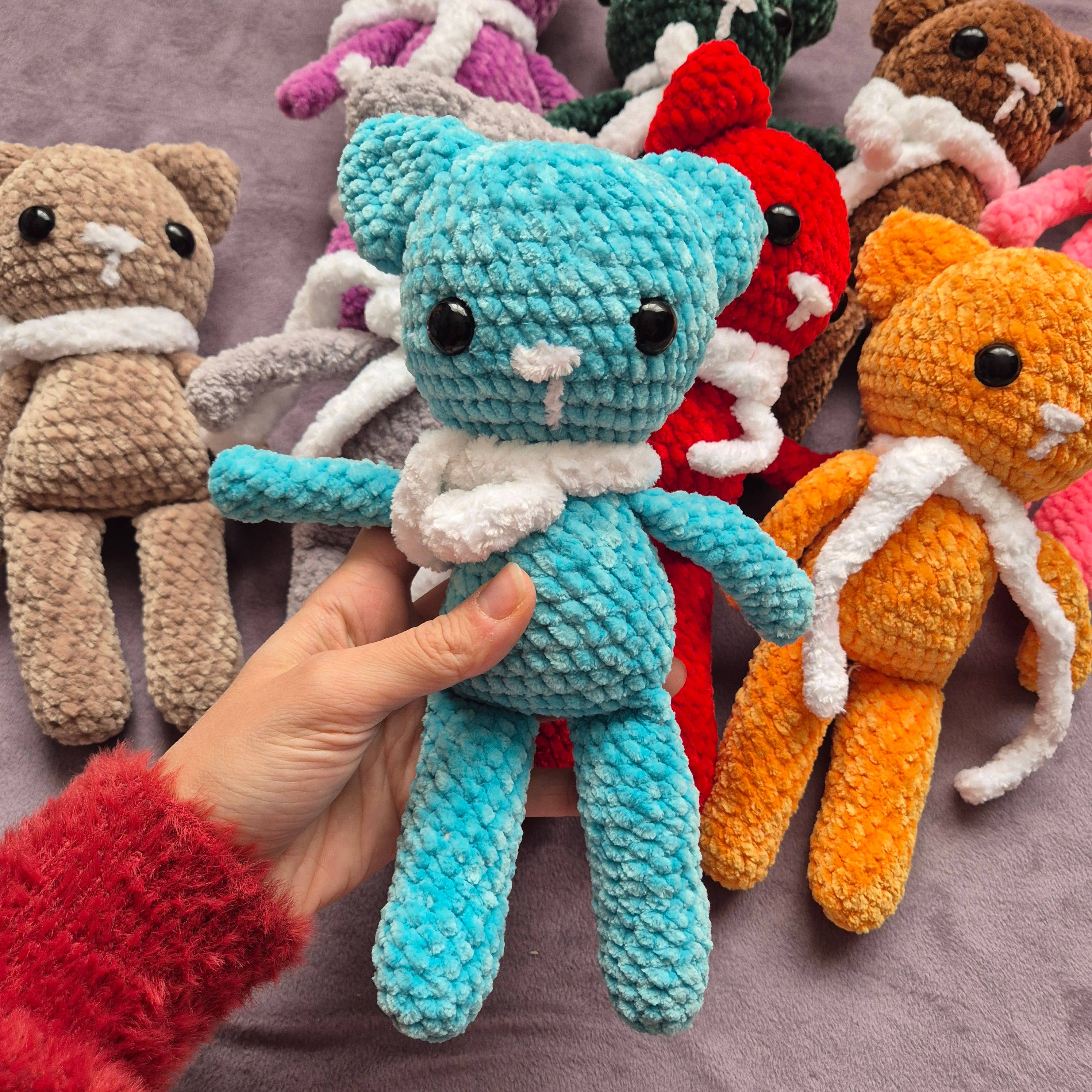 despinacrafting - Vente Peluche – enfant et bébé - Chat en peluche au crochet, jouet en peluche0