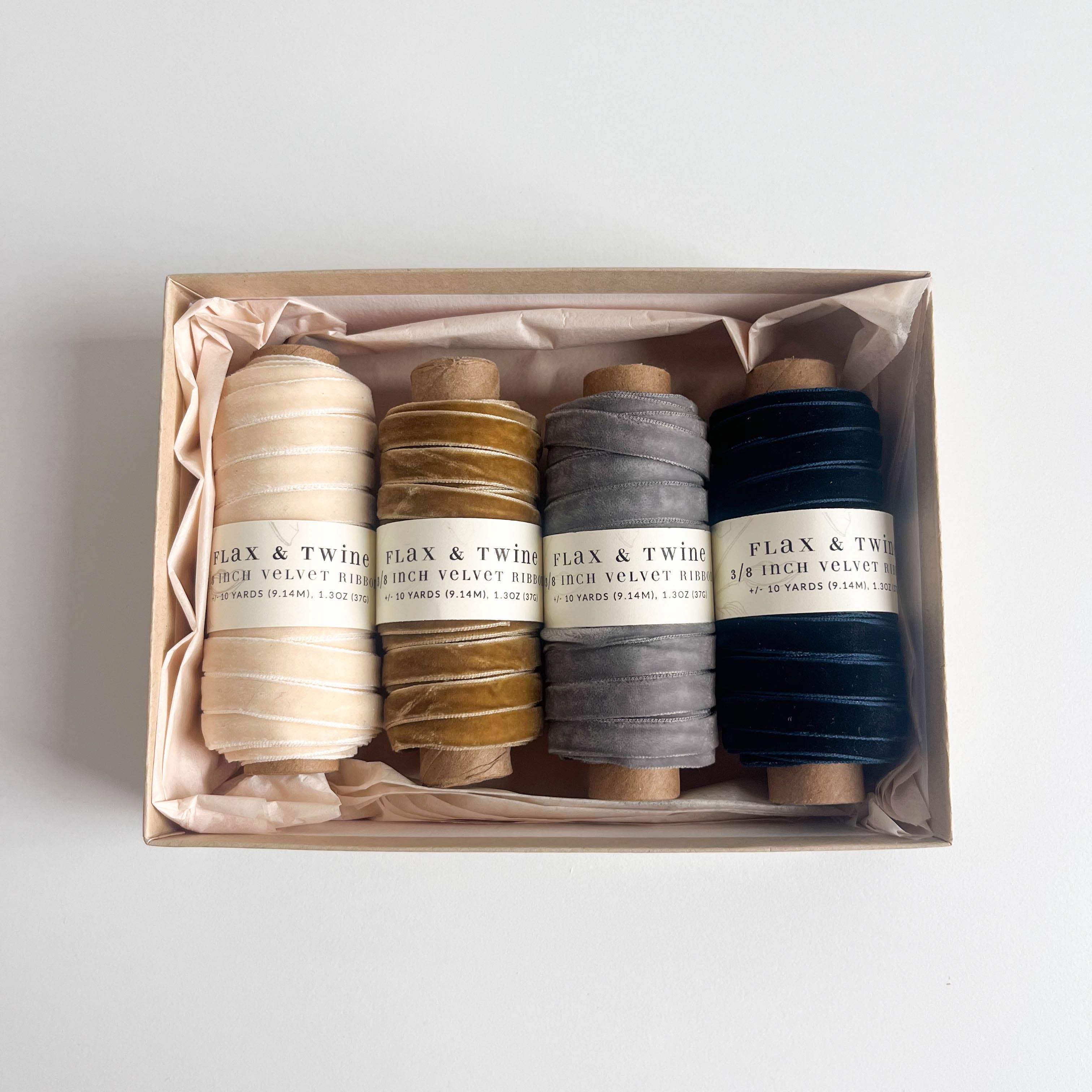 Flax & Twine - Wholesale Ribbon - Gift Wrapping - Flax & Twine Velvet Gift Box1