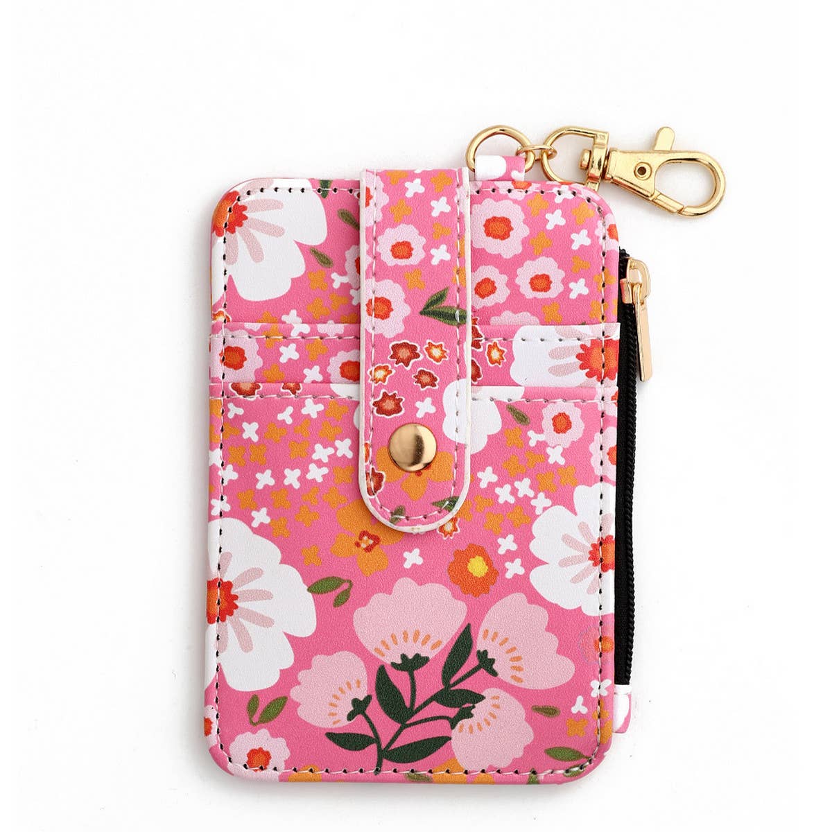 ACCITY - Wholesale Card Holder - Women's - PRINTED HEM CARD HOLDER WALLET KEYCHAIN_CWMM12872