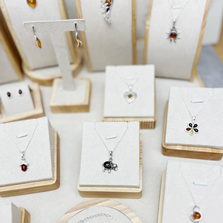 SilverAmber Jewellery - Wholesale Jewelry Set - 925 Sterling Silver & Genuine Baltic Amber Jewellery Starter Pack - SP110