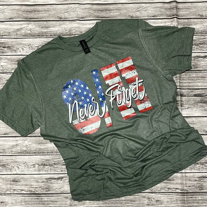 9/11 Mai Dimenticare Colore Pieno (Adulto) per la vendita all'ingrosso da parte di Heat Transfer Hub