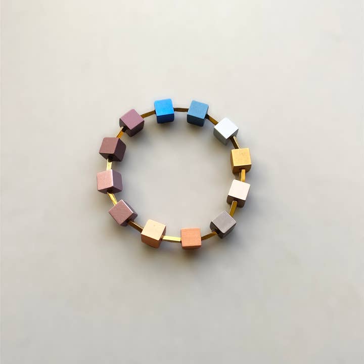Trecy Bleich jewelry - Wholesale Beaded Bracelet - Aluminum Cube bracelets