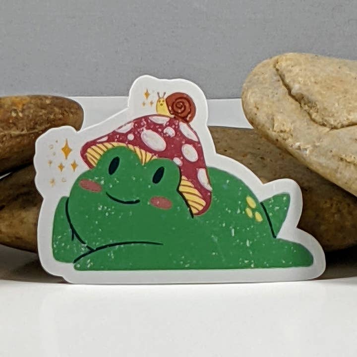 Etiqueta de chapéu de sapo com cogumelo Cottagecore — 2,5" por atacado de Mimic Gaming Co