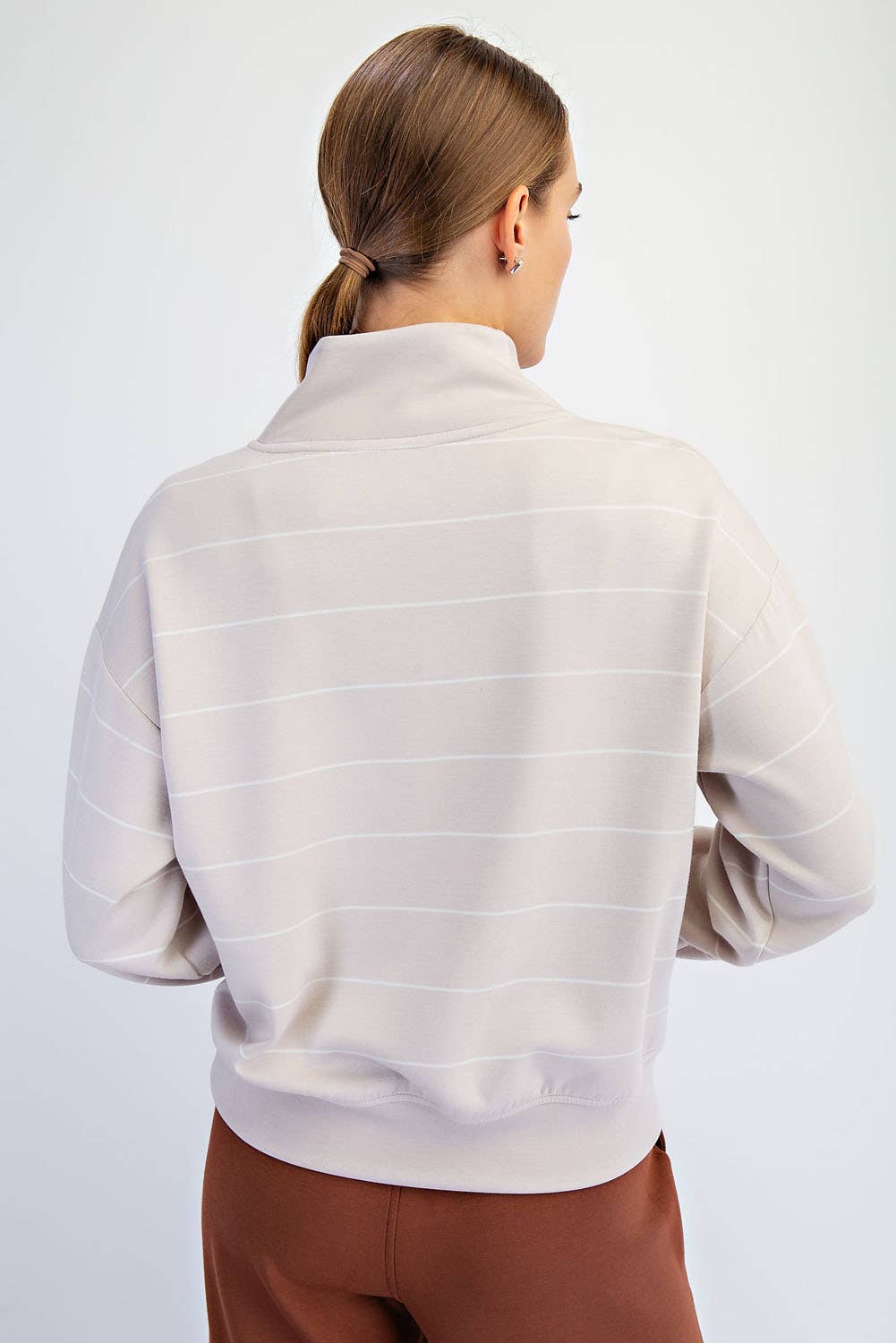 Rae Mode - Wholesale Jacket - Women's - MODAL SCUBA STRIPE V-NECK JACKET15