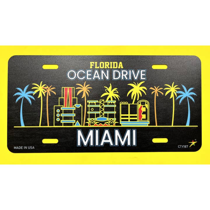 Miami - Florida Targhe in Alluminio Dimensioni: 15x30 cm per la vendita all'ingrosso da parte di 7 Star