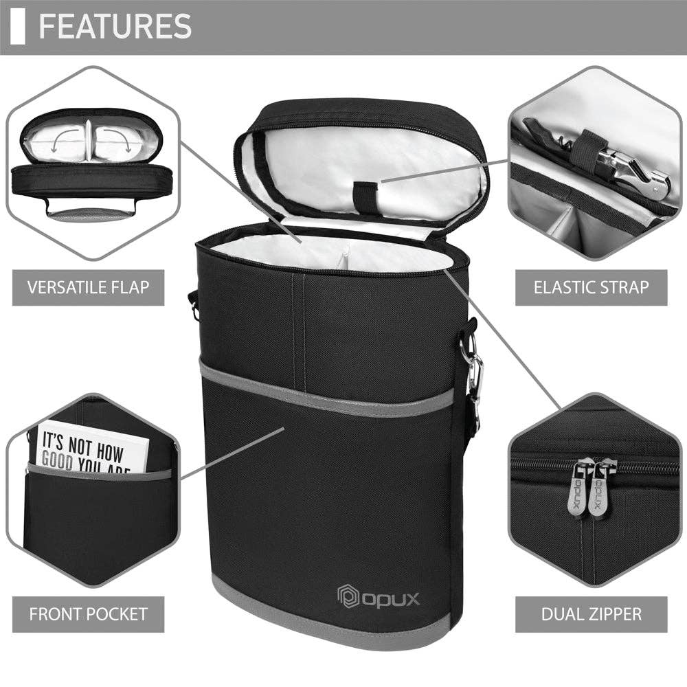 OPUX – Großhandel Weintasche – Weintragetasche für 2 Flaschen36