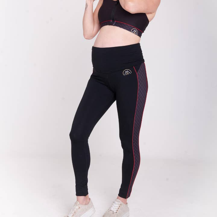 Plaid Like That Pregnancy & Postpartum Full Length Leggings for wholesale by MummActiv