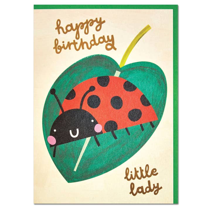 Joyeux anniversaire petite demoiselle' Coccinelle (GRT01) pour la vente par Raspberry Blossom