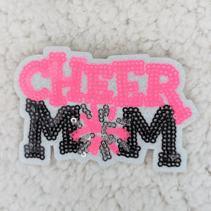 NEONROSA Sequin Cheer Mom HATT/FICKLAPP för wholesale av Trendy Transfers
