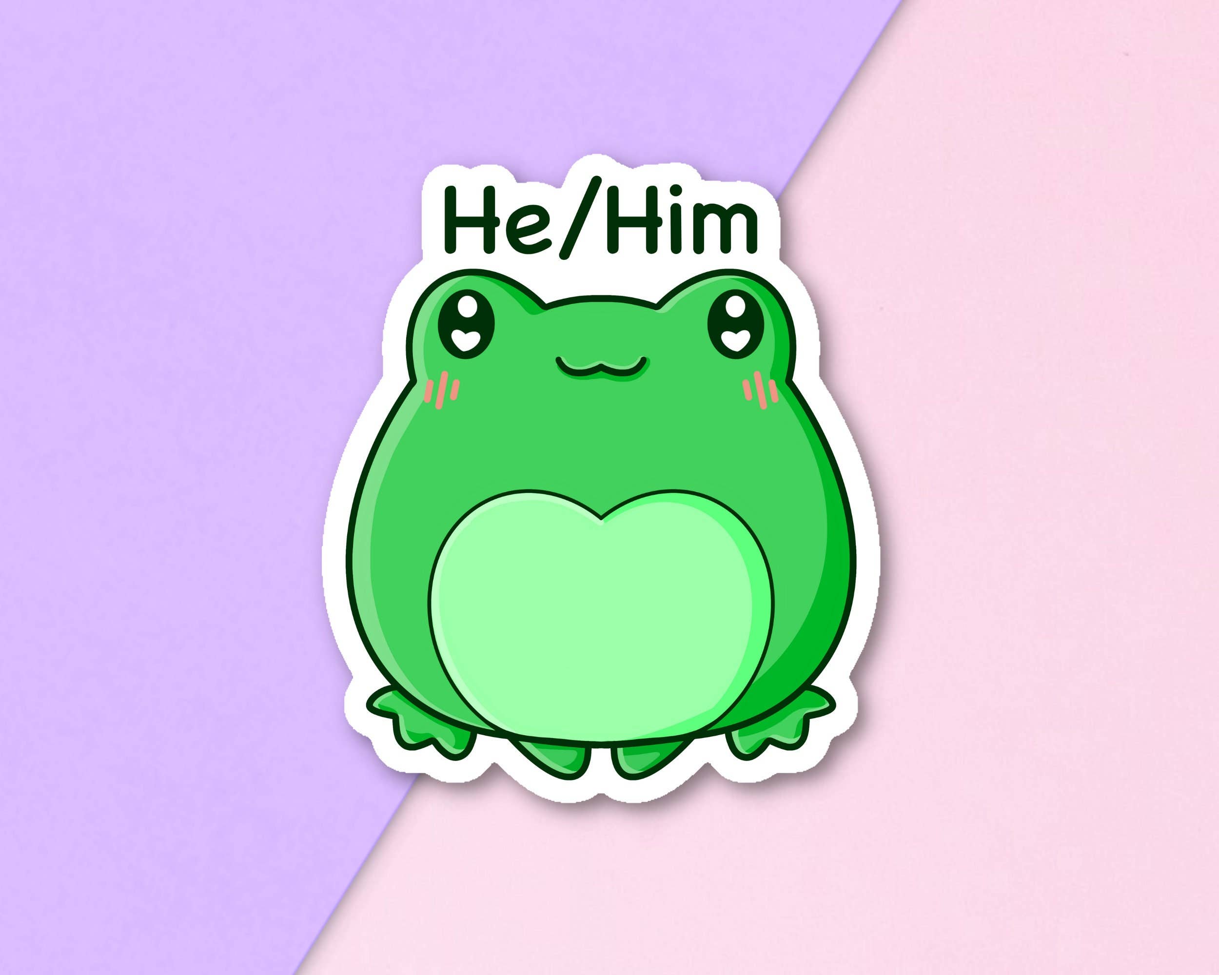 FuzziesArtDesigns - Vente Autocollant - Autocollants Grenouille Pronom | Mignon | Agenda | Grenouilles | Kawaii|2