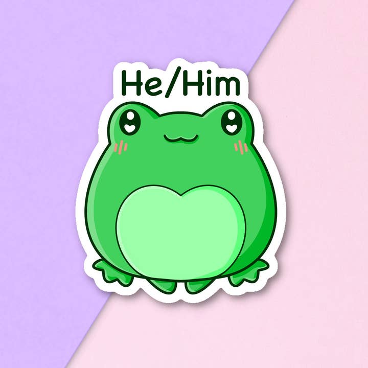 FuzziesArtDesigns - Vente Autocollant - Autocollants Grenouille Pronom | Mignon | Agenda | Grenouilles | Kawaii|2