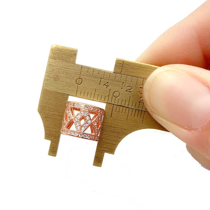 findings4uGem - Wholesale Knutselbenodigdheden - Roségouden cilinder gevormde kralen voor doe-het-zelf sieraden maken, BD0273