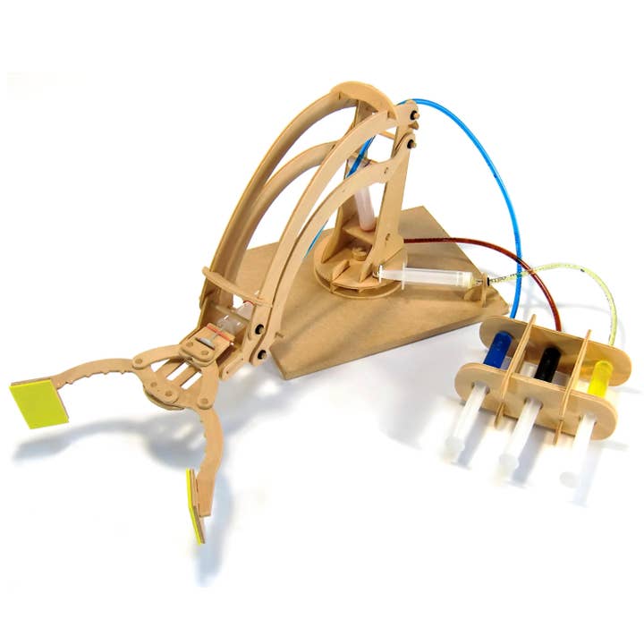 Science and Nature – wholesale DIY craft kit – Child – Hydraulic Robotic Arm Wooden Kit