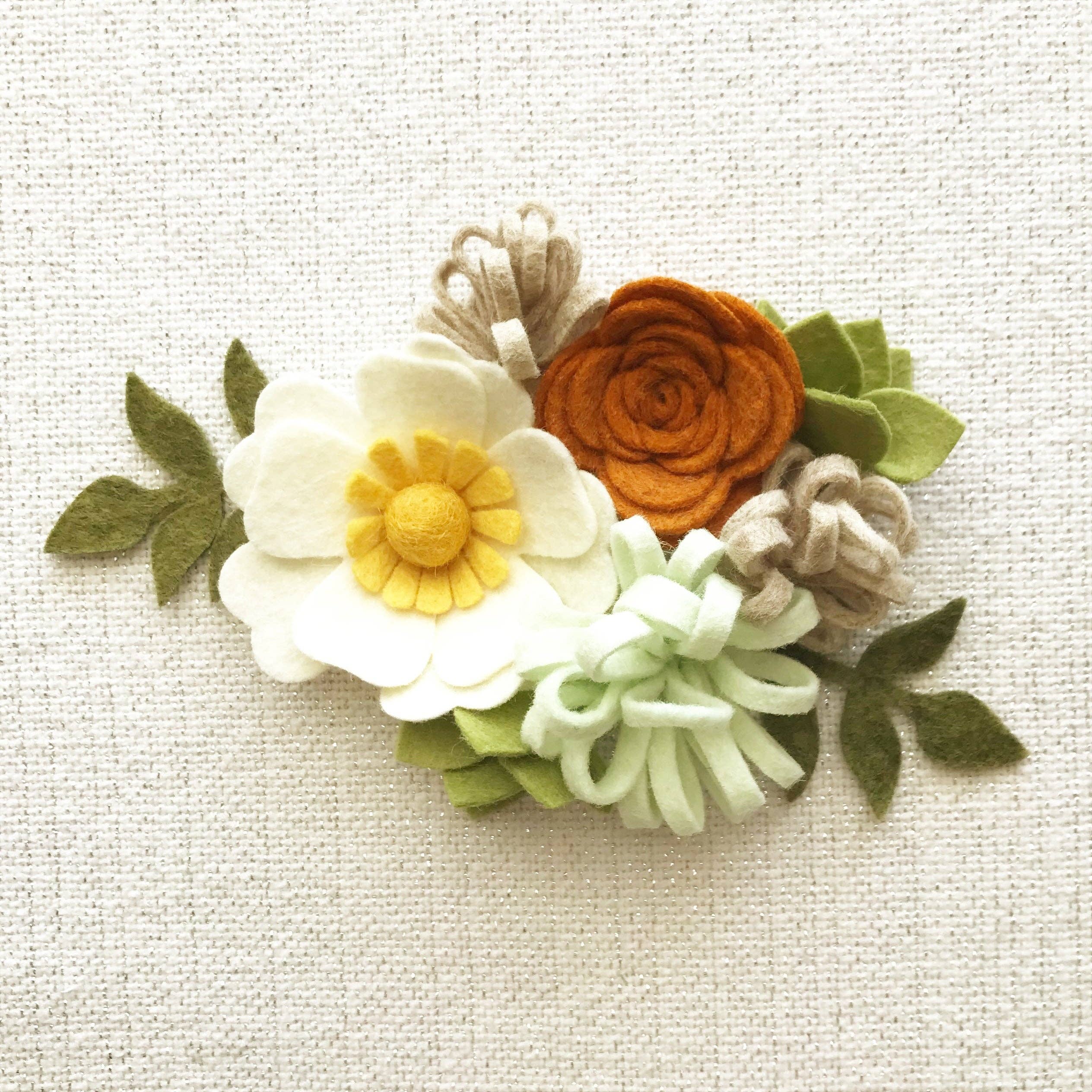 Heartgrooves Handmade - Wholesale DIY Craft Kit - Mini Felt Flower Craft Kit | Autumn Succulent2