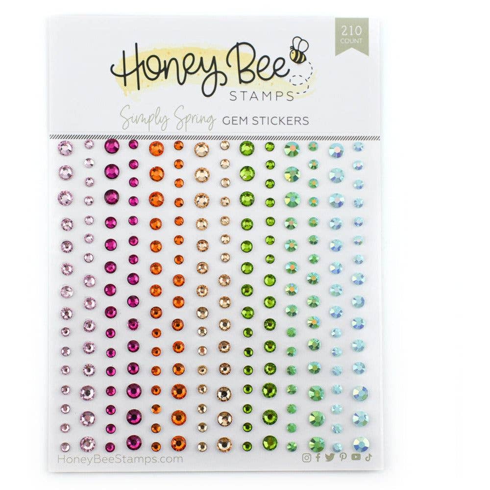 Honey Bee Stamps – wholesale Klistermärke – Simply Spring Ädelstensklistermärken - 210 st - Utgår3