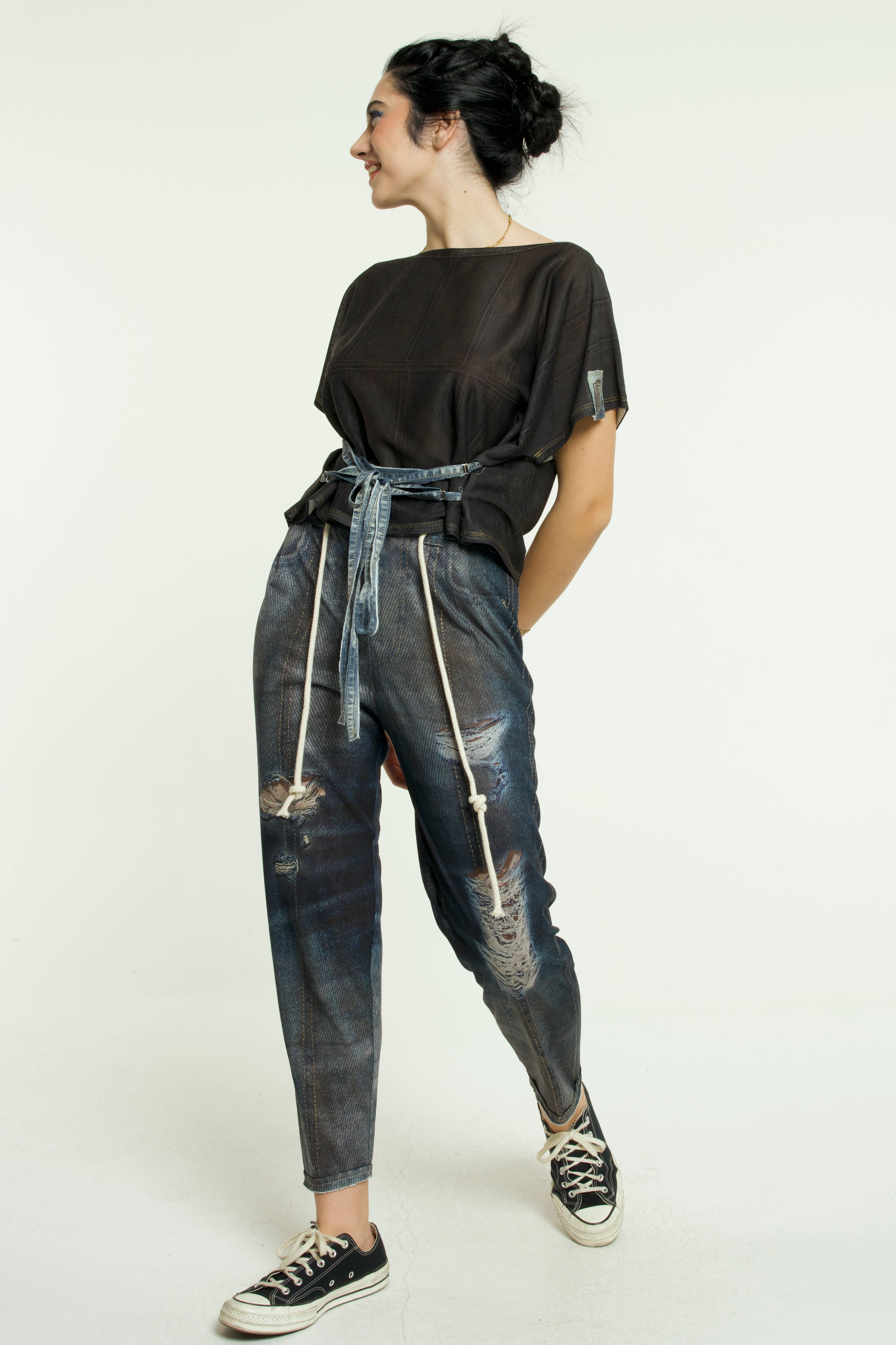 IPNG Design – wholesale Pants – Women's – Pants Mom's Dark Blue - Jeanious4