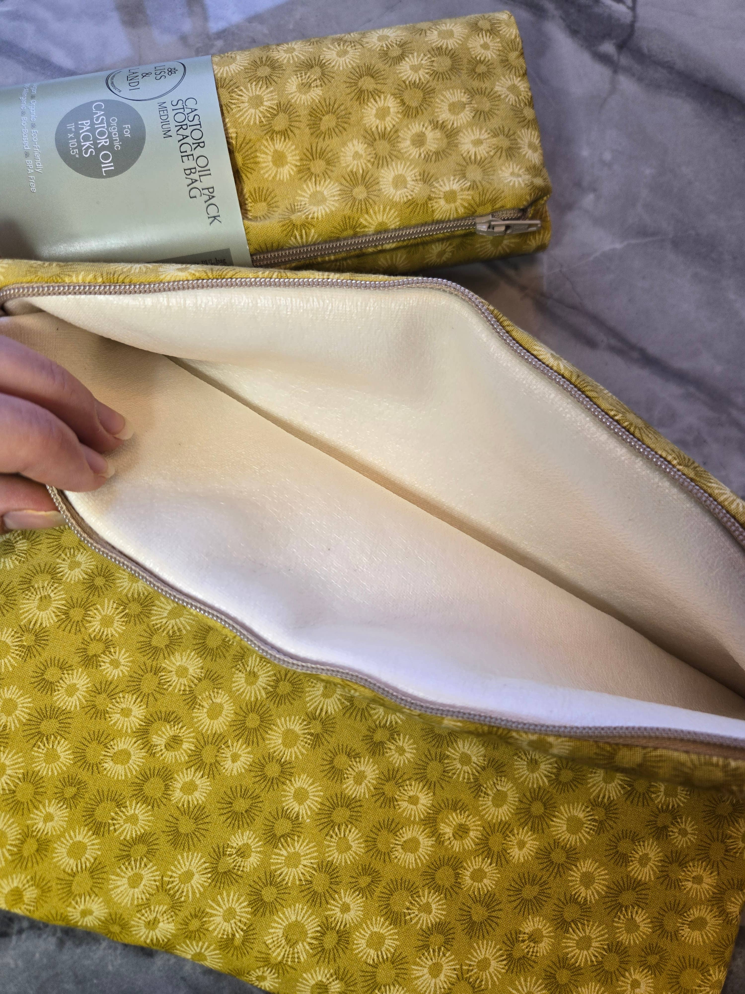 LISS & LANDI - Wholesale Storage Bag - Storage bags for Organic Castor Oil Packs - Medium8