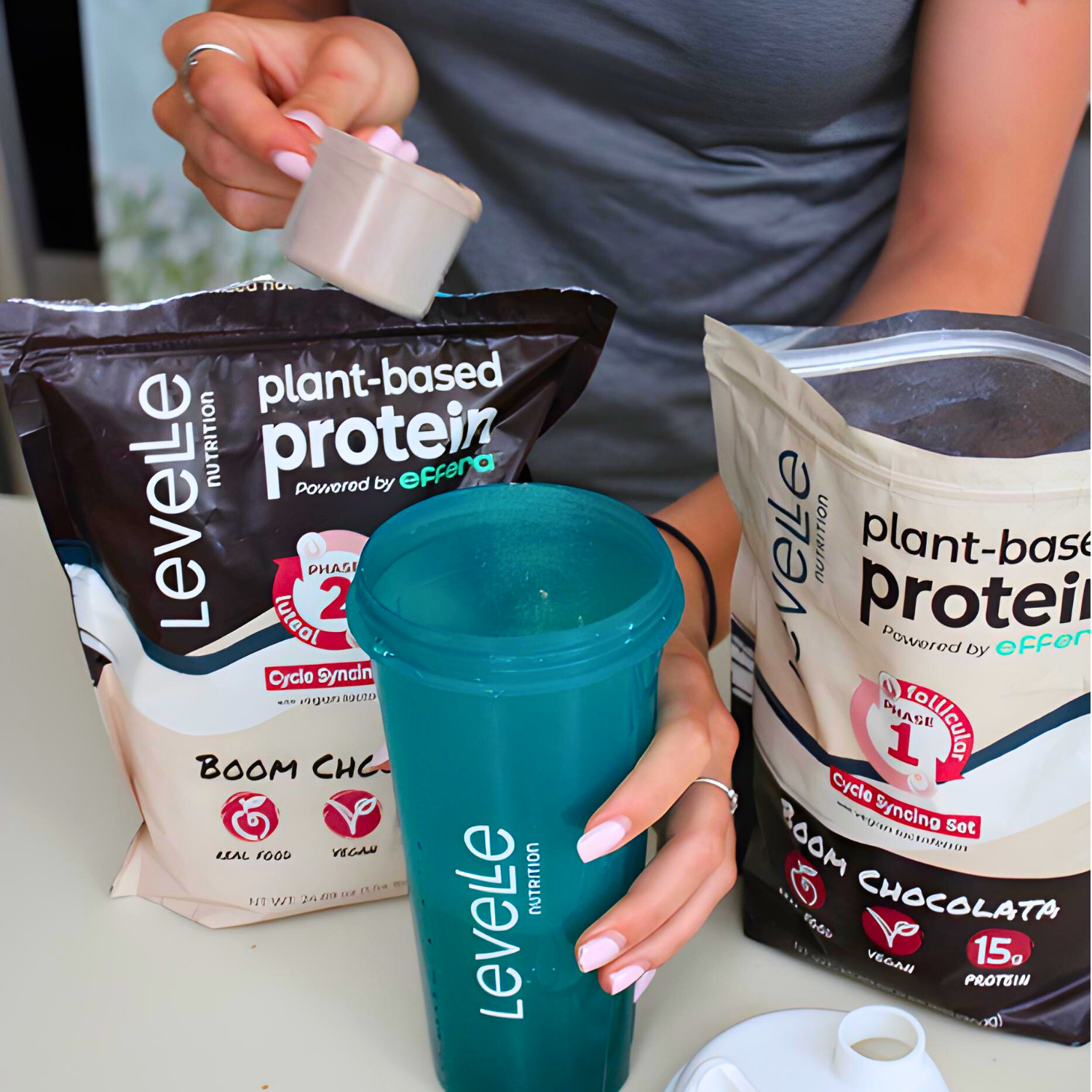 Levelle Nutrition - Wholesale Protein/Superfood Powder - Boom Chocolata Vegan Protein Set - 24ct Case– SPECIAL BUY12